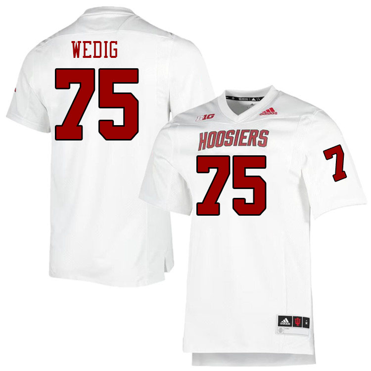 Men #75 Trey Wedig Indiana Hoosiers College Football Jerseys Stitched-Retro White